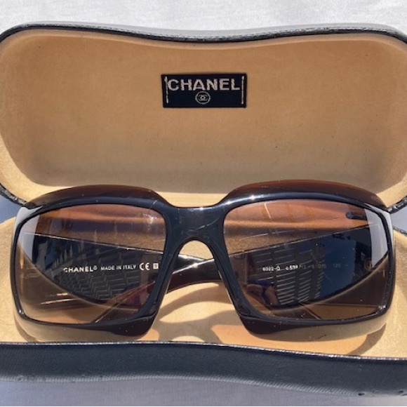 Vintage Chanel Brown Sunglasses 6022-Q c.538/13 - Picture 1 of 4